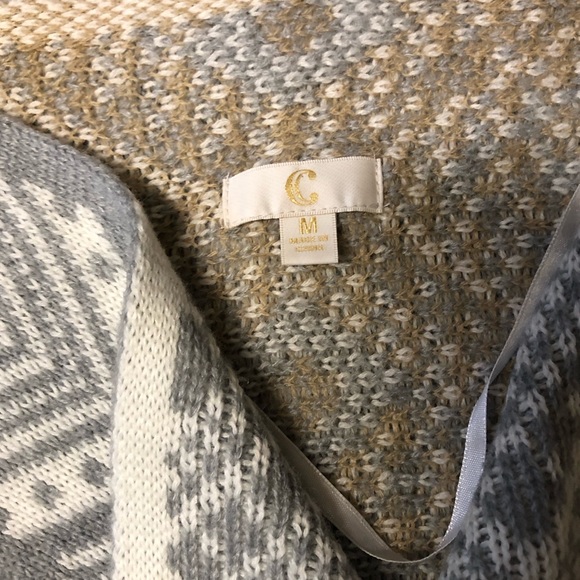 " C " AZTEC DRAPE OPEN FRONT CARDIGAN - Picture 3 of 7